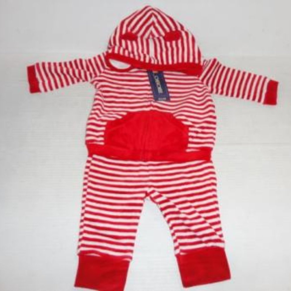 CHEROKEE 2-PIECE Hoodie Pant SET red and white New